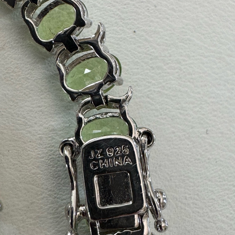 925 Peridot Tennis Bracelet - Picture 4 of 8